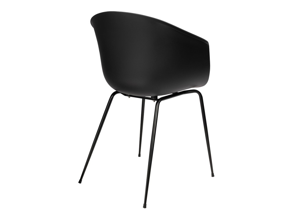Krzesło RALF czarne - polipropylen, metal - King Home